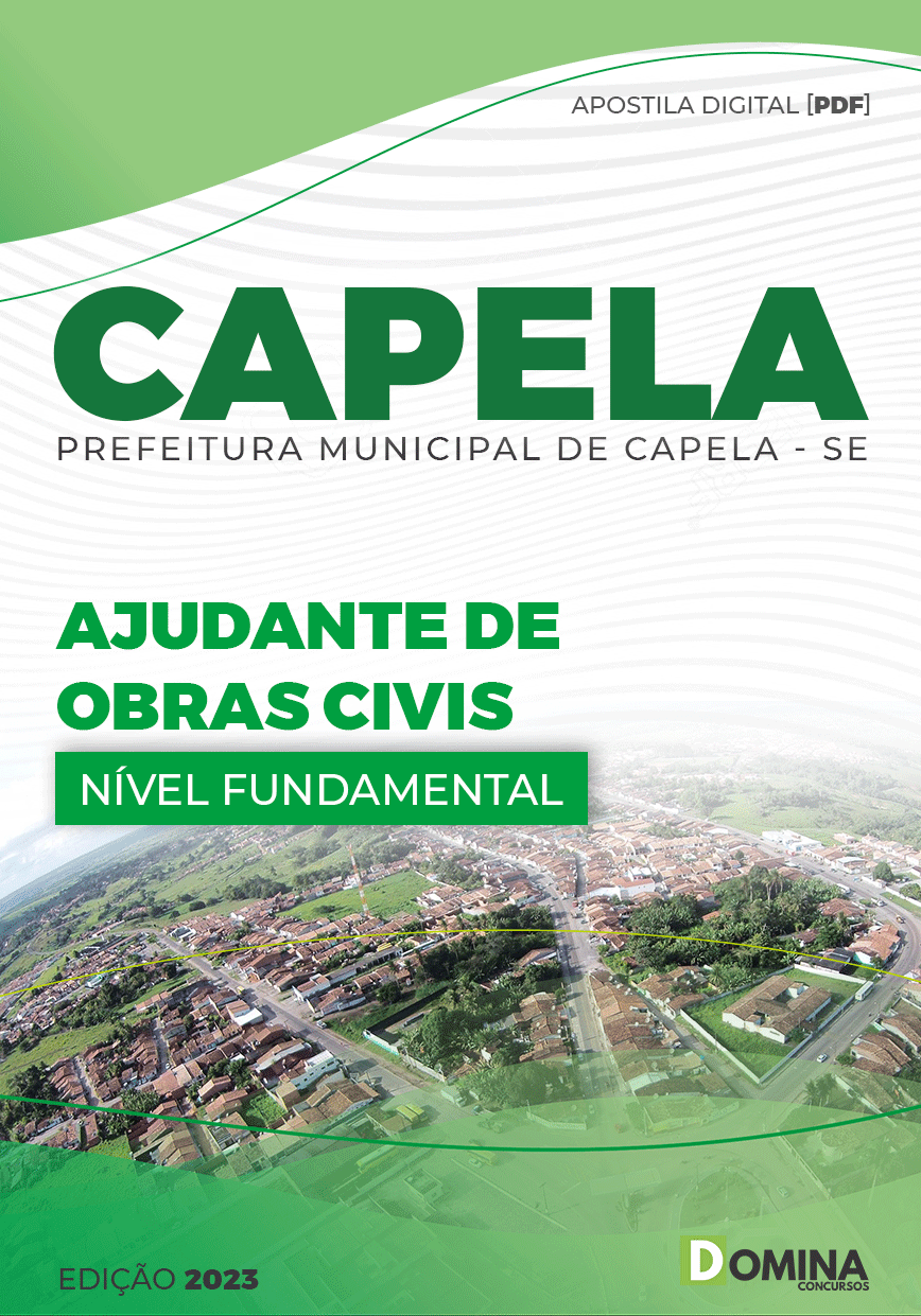 Apostila Concurso Pref Capela SE 2023 Ajudante Obras Civil