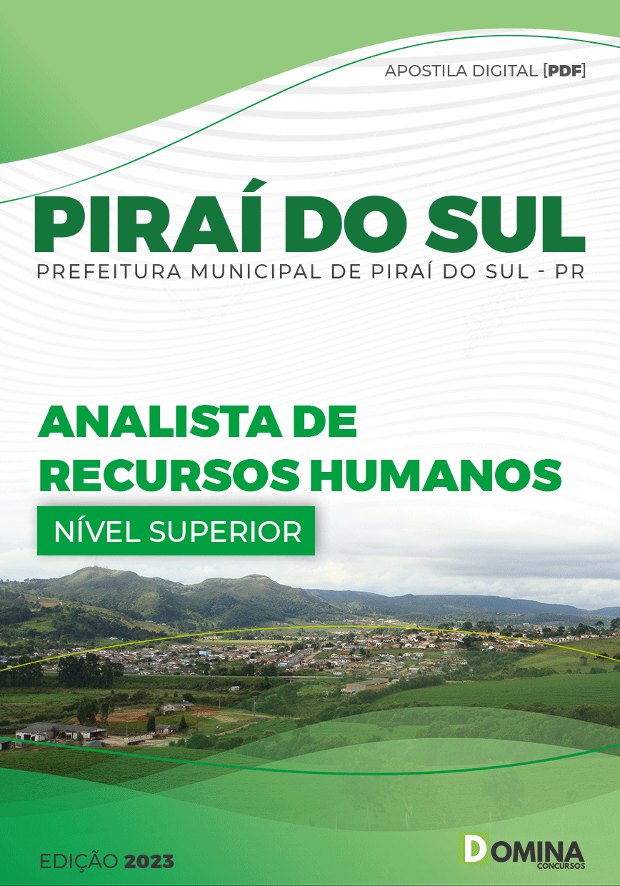 Apostila Pref Piraí Sul PR 2023 Analista Recursos Humanos