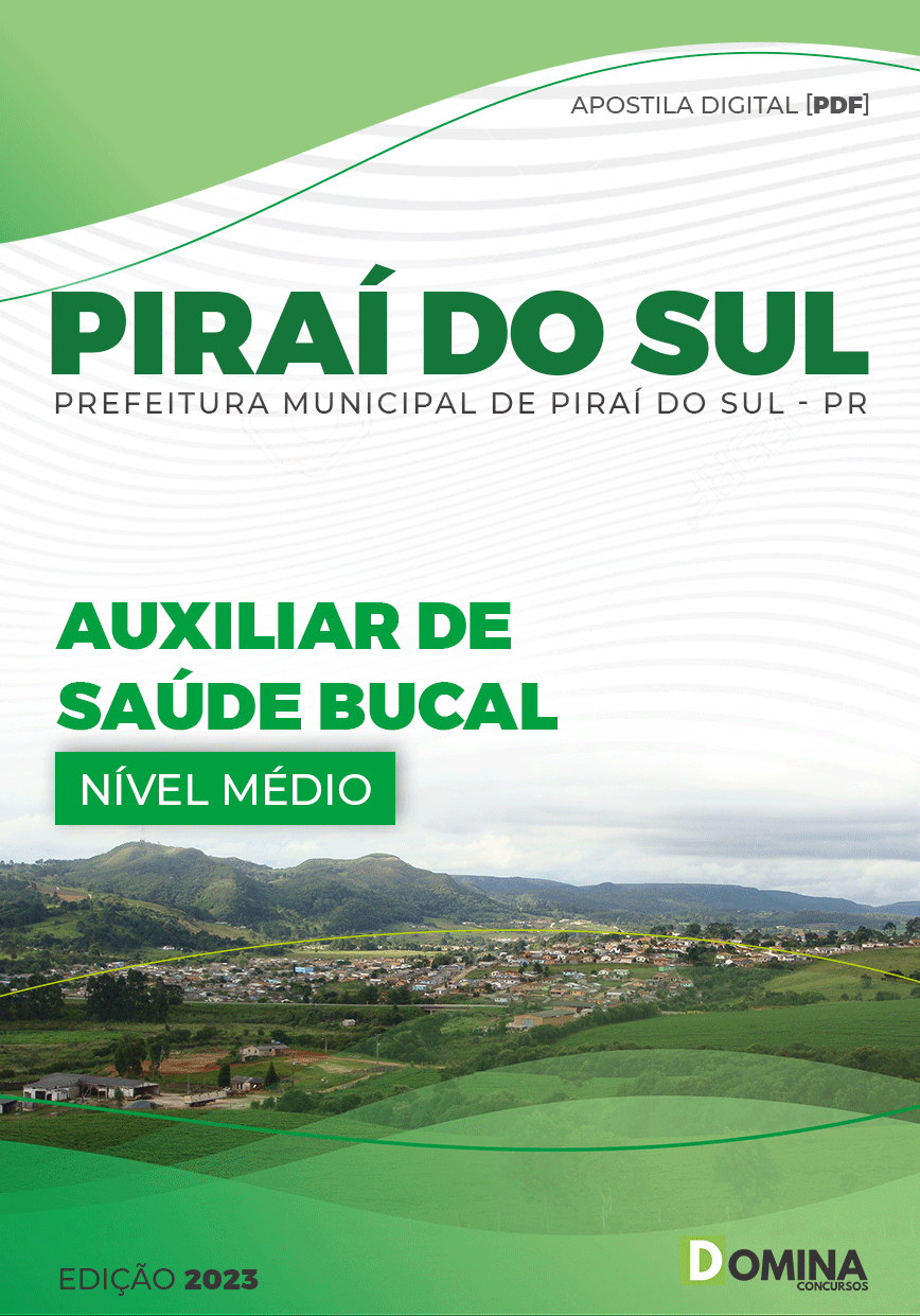 Apostila Concurso Pref Piraí Sul PR 2023 Auxiliar Saúde Bucal