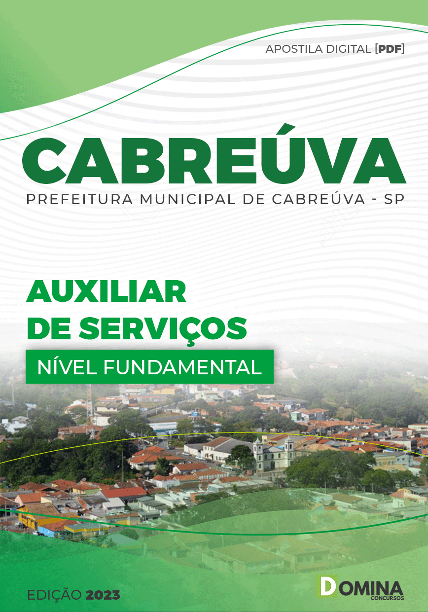 Apostila Digital Pref Cabreúva SP 2023 Auxiliar Serviços