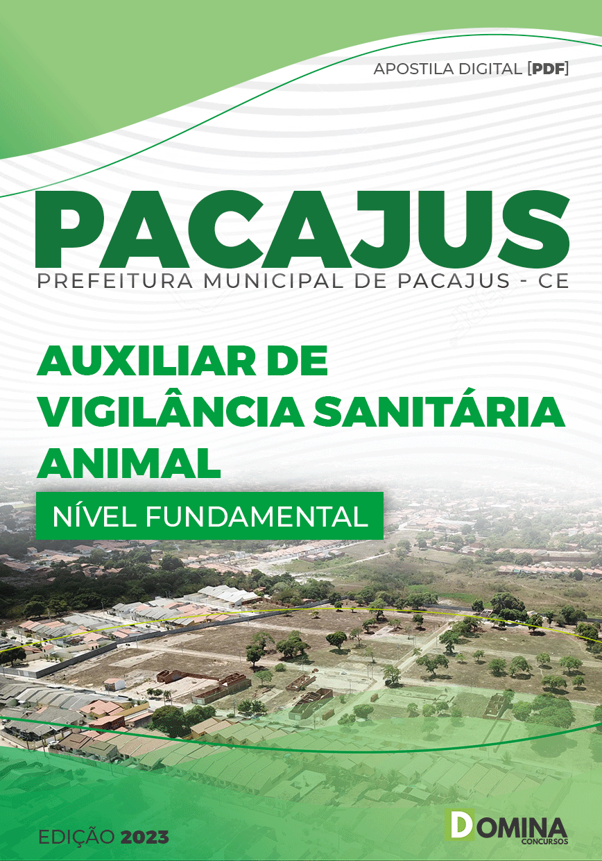Apostila Pref Pacajus CE 2023 Auxiliar Vigilância Sanitária Animal