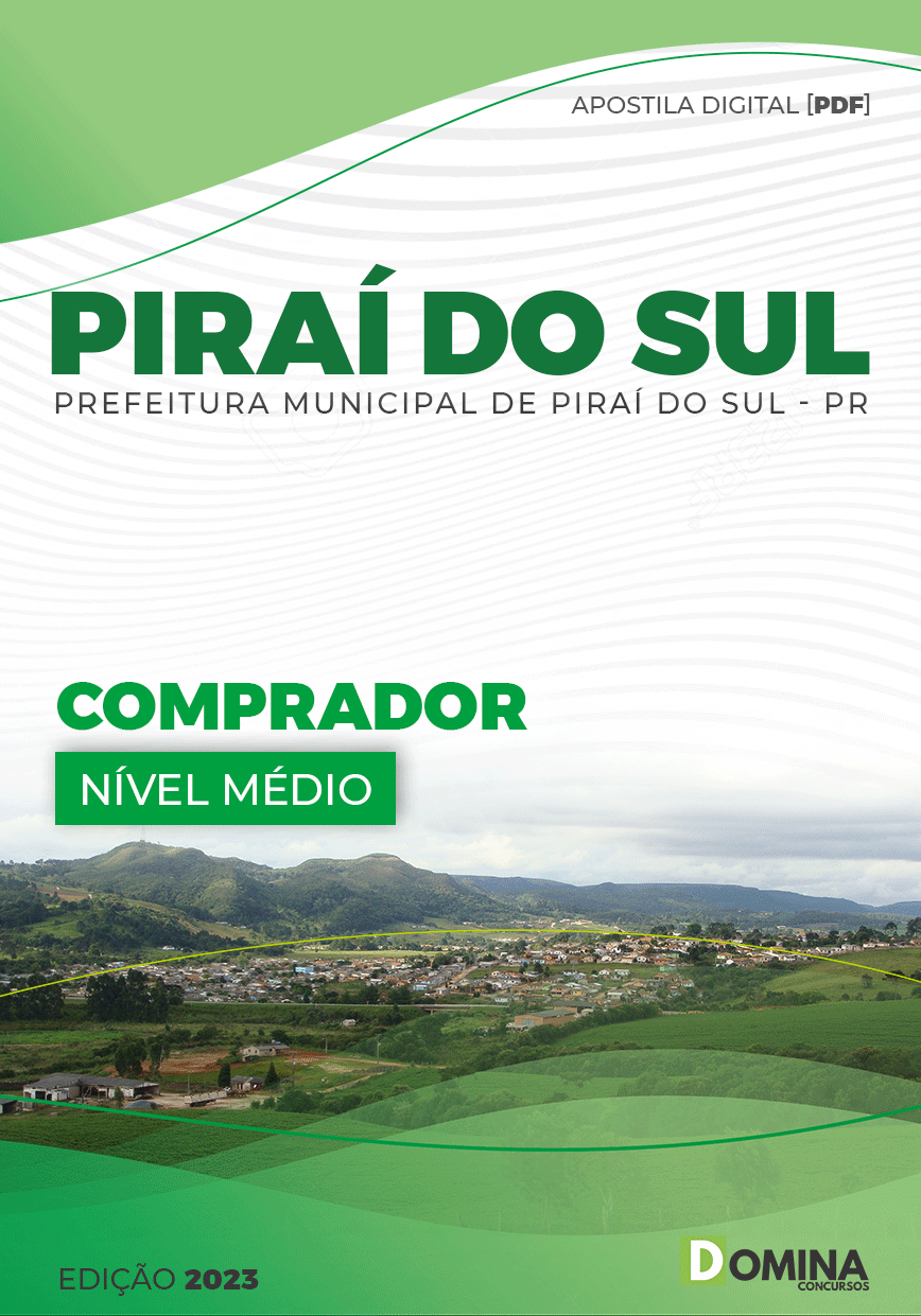 Apostila Concurso Pref Piraí Sul PR 2023 Comprador