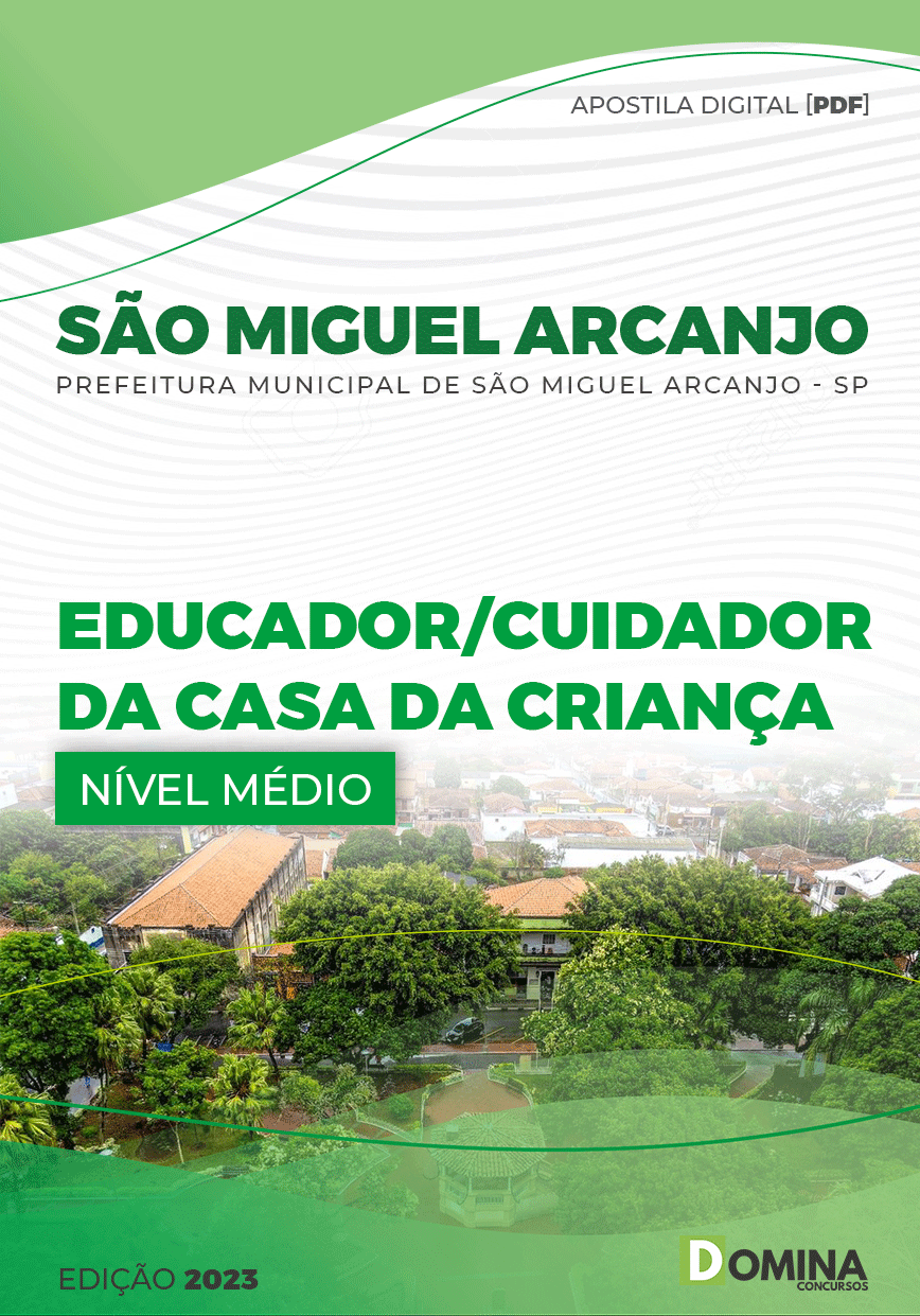 Apostila Pref São Miguel Arcanjo SP 2023 Educador Cuidador
