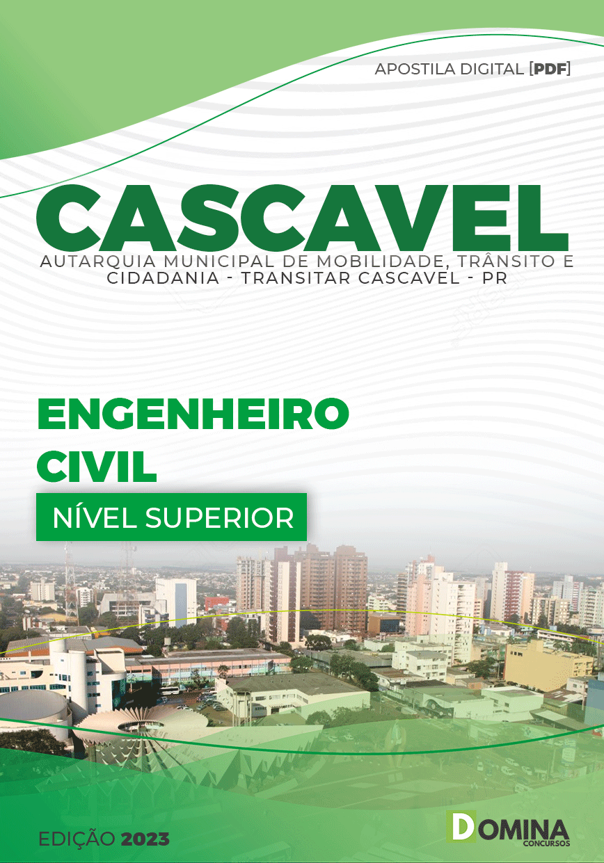 Apostila TRANSITAR Cascavel PR 2023 Engenheiro Civil