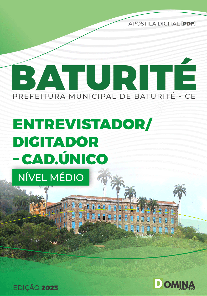 Apostila Pref Baturité CE 2023 Entrevistador Digitador Cad Único