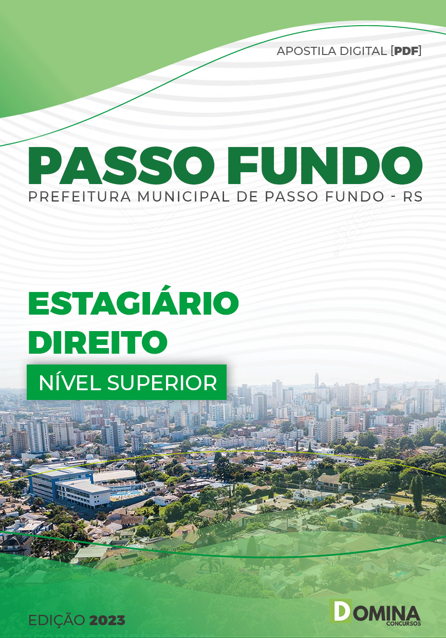 Apostila Pref Passo Fundo RS 2023 Estagiário Direito