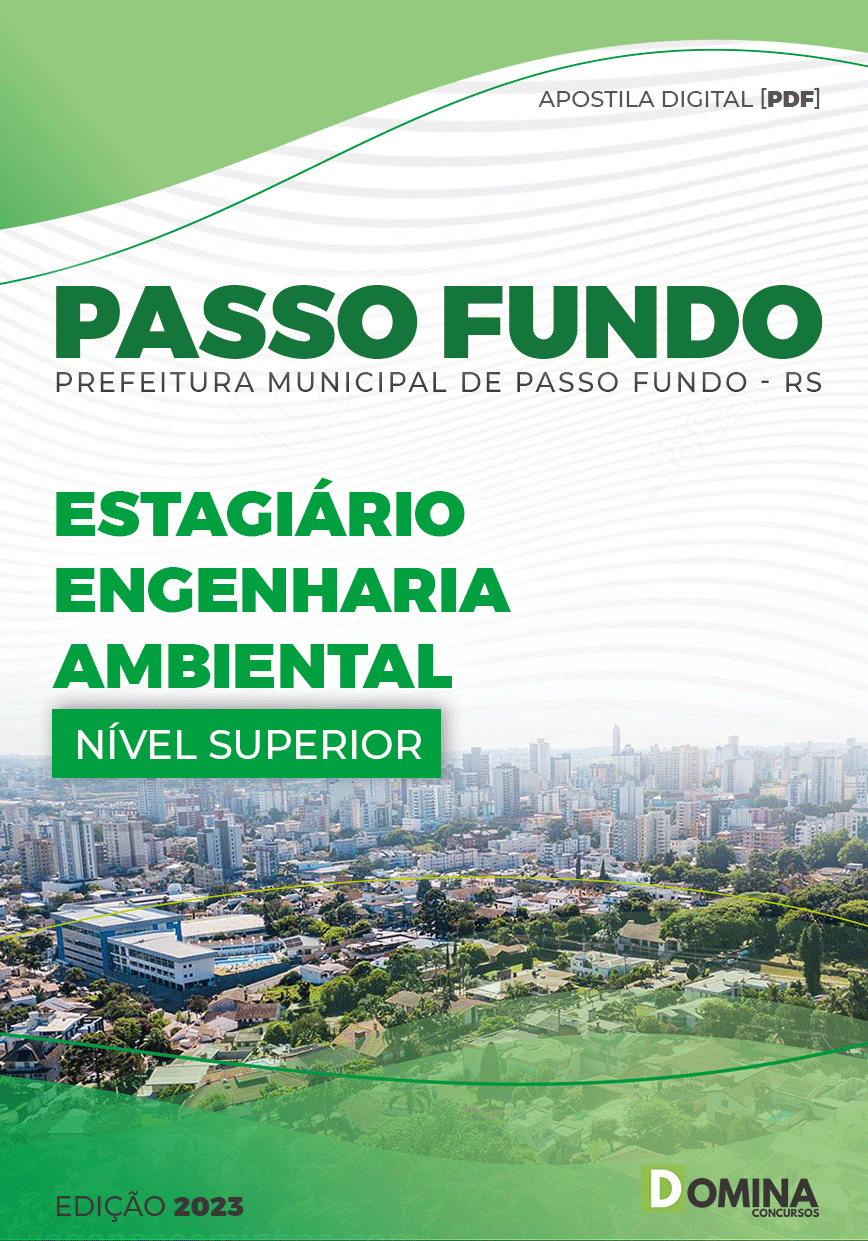 Apostila Pref Passo Fundo RS 2023 Estagiário Engenharia Ambiental