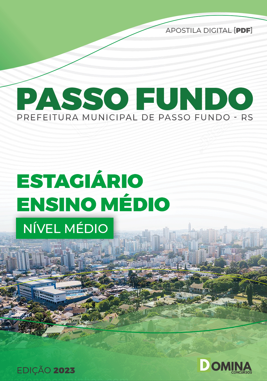 Apostila Pref Passo Fundo RS 2023 Estagiário Ensino Médio