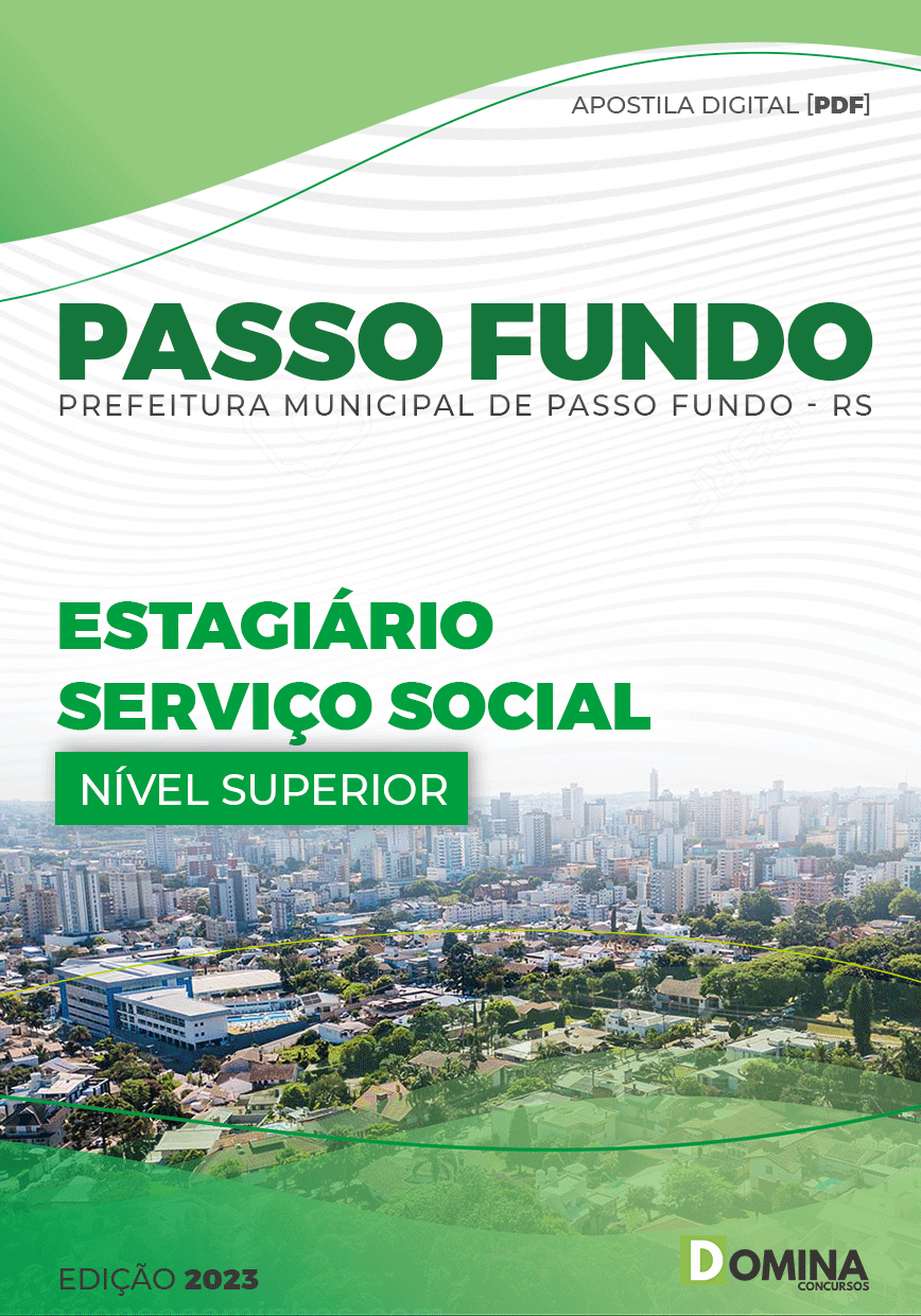 Apostila Pref Passo Fundo RS 2023 Estagiário Serviço Social