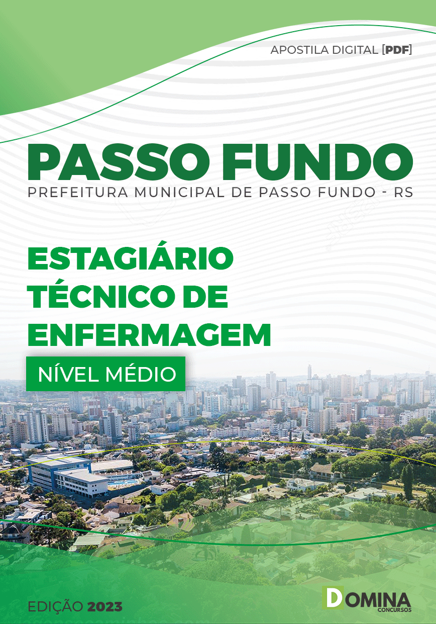 Apostila Pref Passo Fundo RS 2023 Estagiário Técnico Enfermagem