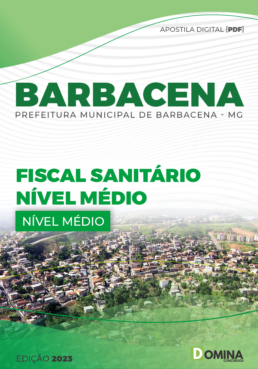 Apostila Digital Pref Barbacena MG 2023 Fiscal Sanitário