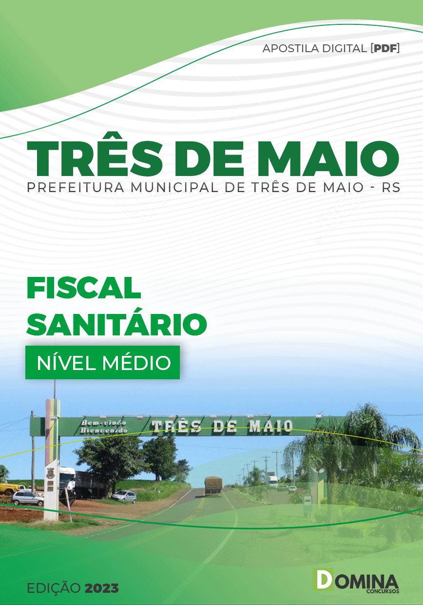 Apostila Digital Pref Três Maio RS 2023 Fiscal Sanitário