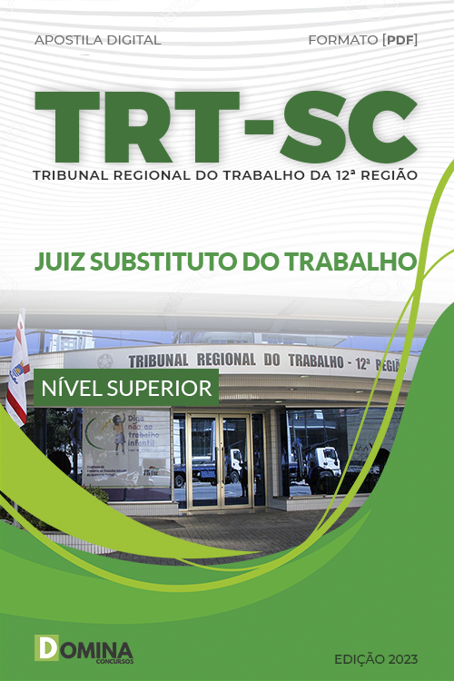 Apostila Concurso TRT SC 2023 Juiz Substituto Trabalho