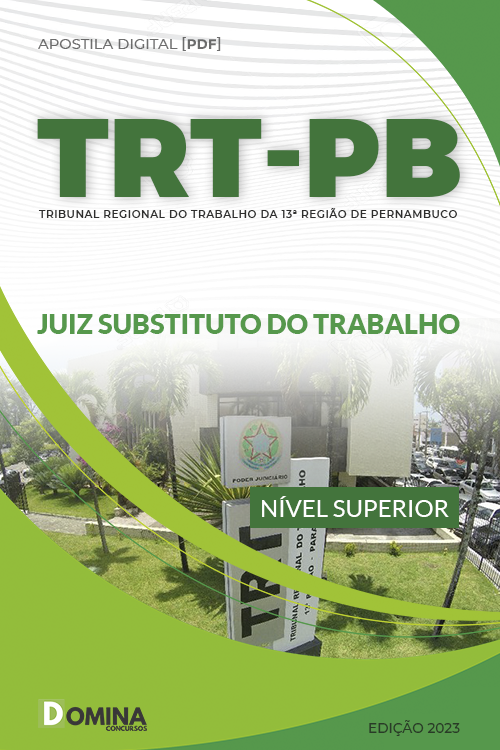 Apostila Digital TRTR PB 2023 Juiz Substituto Trabalho