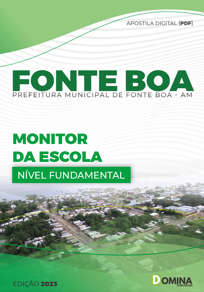 Apostila Digital Pref Fonte Boa AM 2023 Monitor Escolar