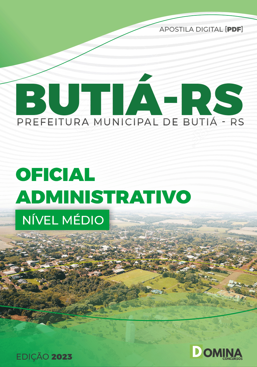Apostila Digital Pref Butiá RS 2023 Oficial Administrativo