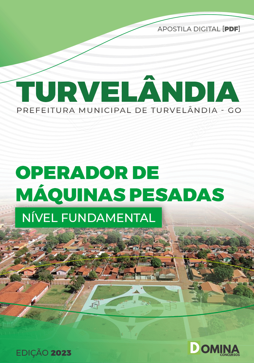 Apostila Pref Turvelândia GO 2023 Operador Máquinas Pesadas