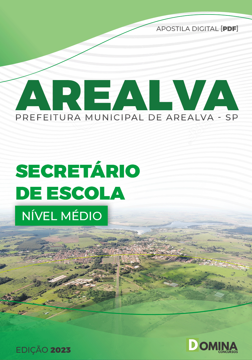 Apostila Concurso Pref Arealva SP 2023 Secretário Escola