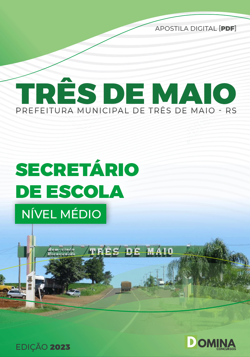 Apostila Digital Pref Três Maio RS 2023 Secretario Escola