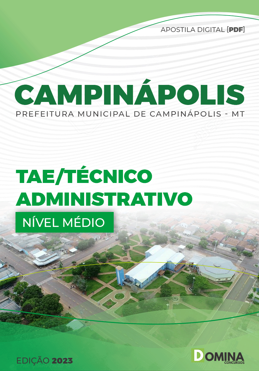 Apostila Pref Campinápolis MT 2023 AAE Técnico Administrativo