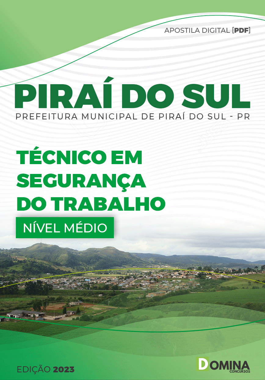 Apostila Pref Piraí Sul PR 2023 Técnico Segurança Trabalho