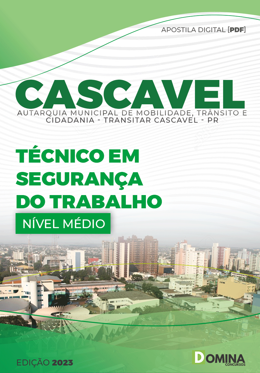 Apostila TRANSITAR Cascavel PR 2023 Técnico Segurança Trabalho