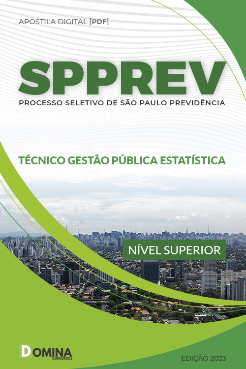 Apostila SPPREVE 2023 Técnico Gestão Pública Estatística