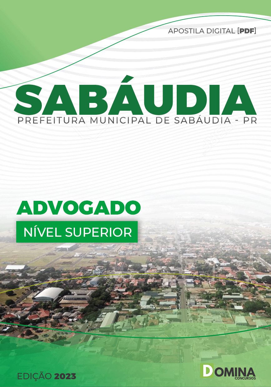 Apostila Concurso Pref Sabáudia PR 2023 Advogado
