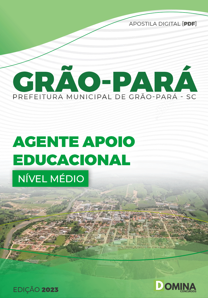 Apostila Pref Grão Pará SC 2023 Agente Apoio Educacional