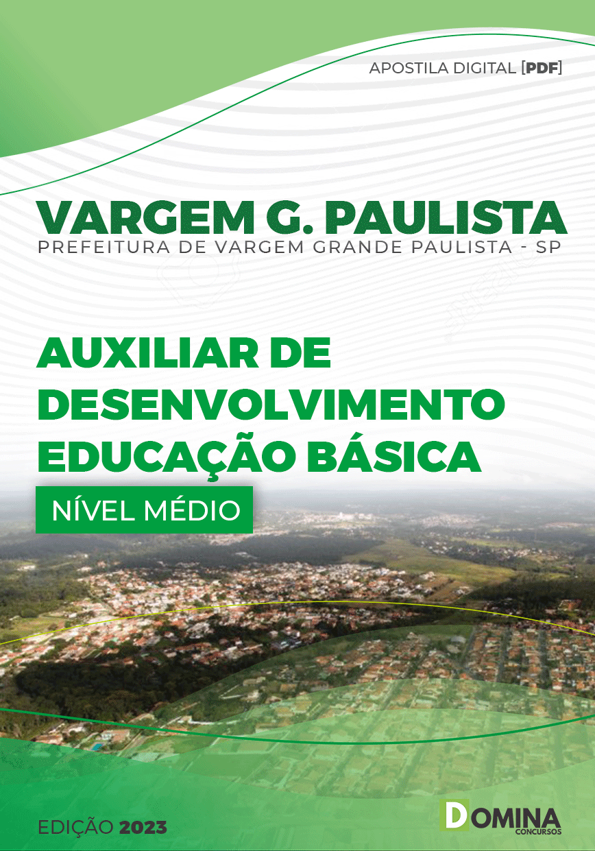 Apostila Pref Vargem Grande Paulista SP 2023 Auxiliar Educação Básica