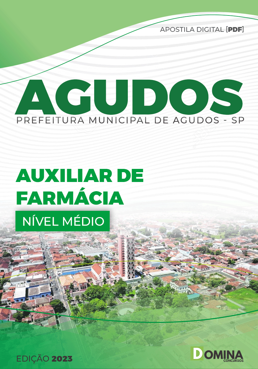 Apostila Concurso Pref Agudos SP 2023 Auxiliar Farmácia