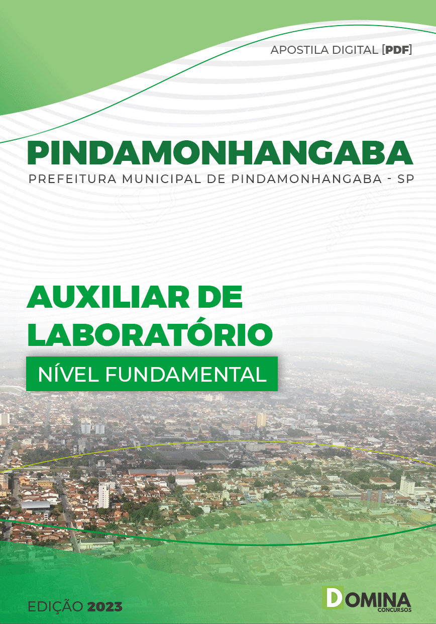 Apostila Pref Pindamonhangaba SP 2023 Auxiliar Laboratório