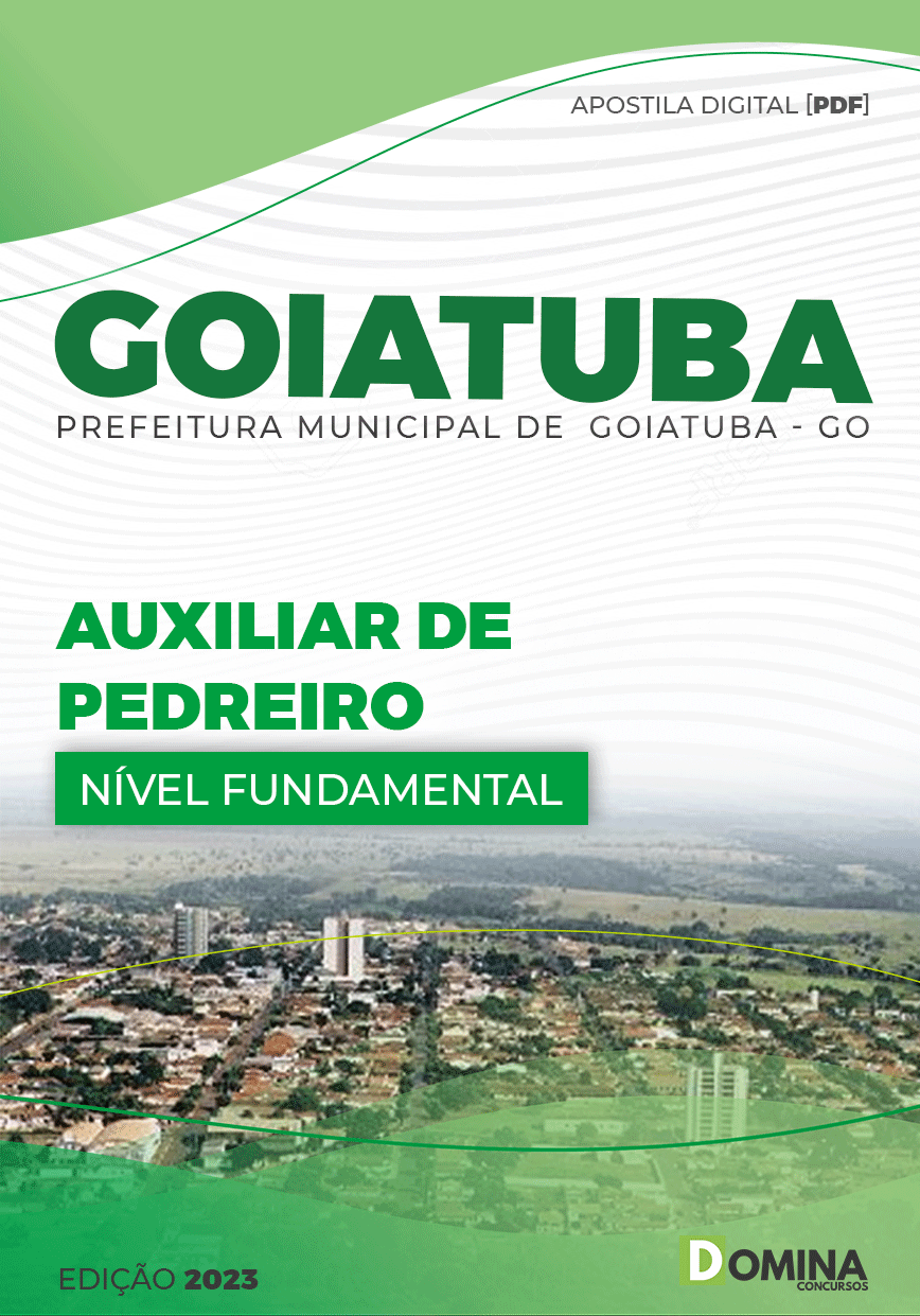 Apostila Concurso Pref Goiatuba GO 2023 Auxiliar Pedreiro