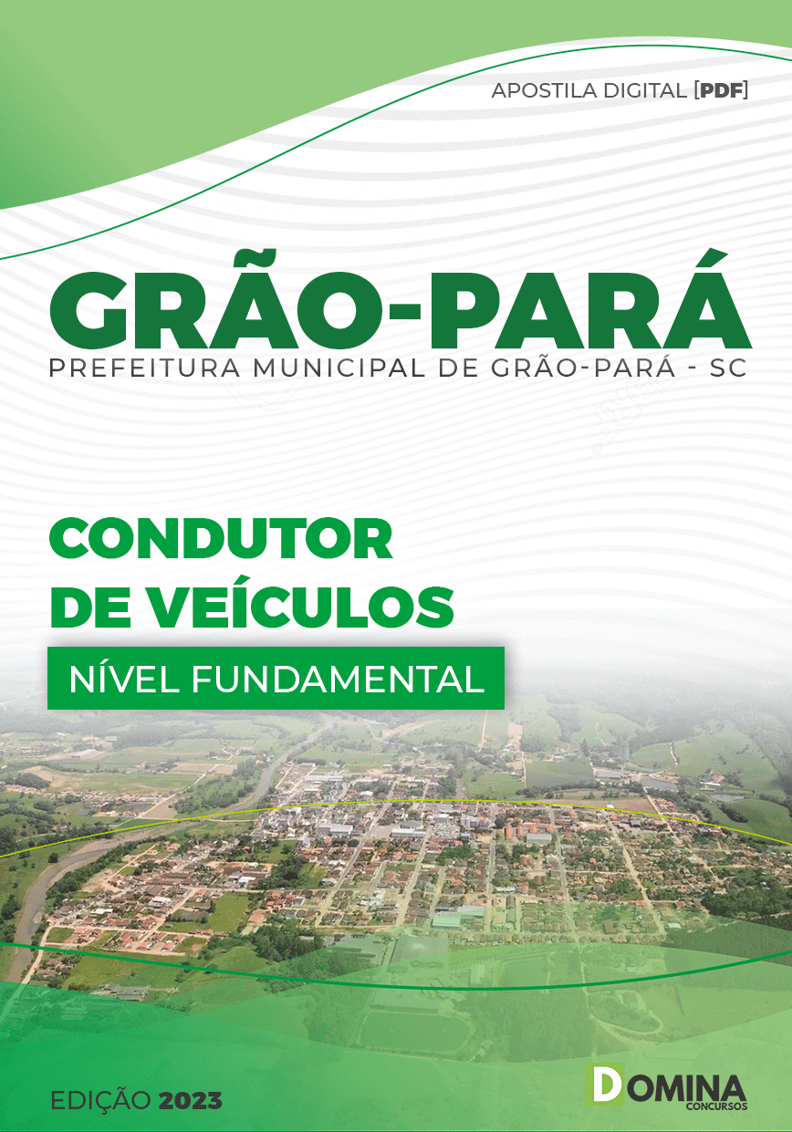 Apostila Digital Pref Grão Pará SC 2023 Condutor Veículos