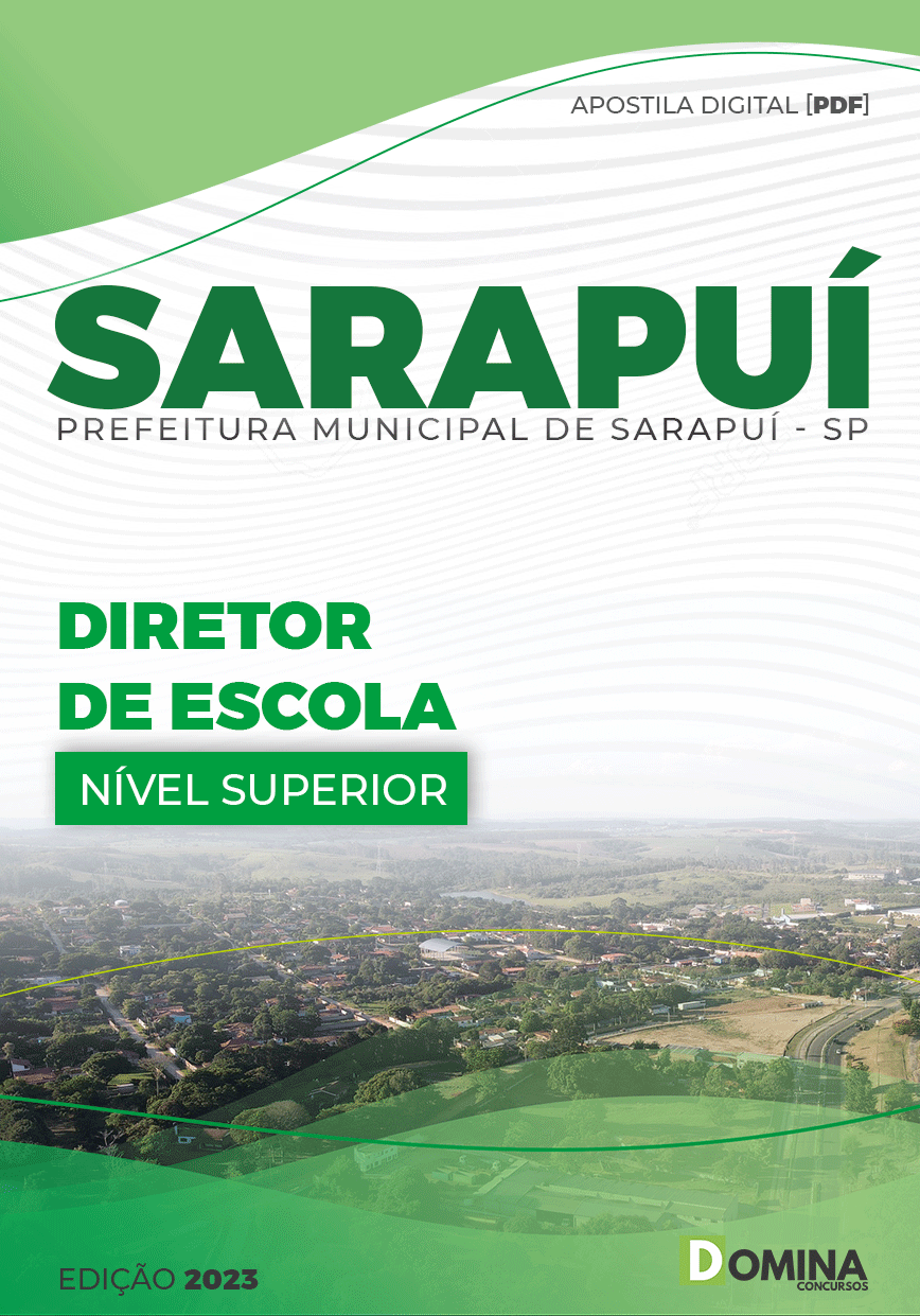 Apostila Concurso Pref Sarapuí SP 2023 Diretor Escola