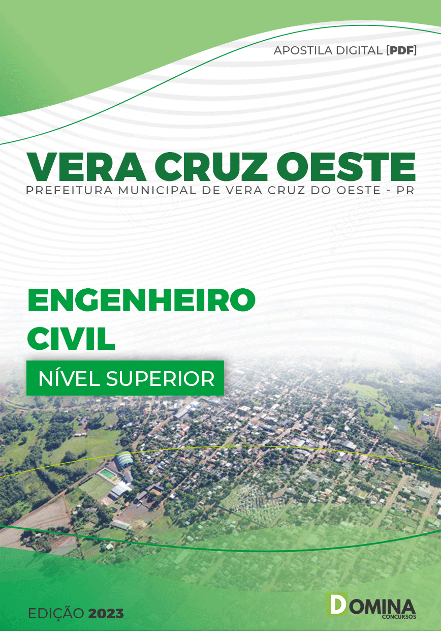 Apostila Digital Pref Vera Cruz Oeste PR 2023 Engenheiro Civil