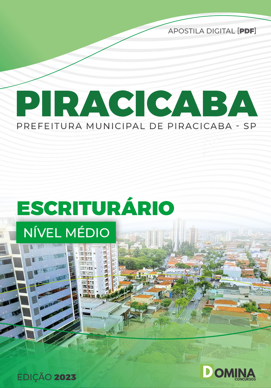 Apostila Concurso Pref Piracicaba 2023 Escriturário