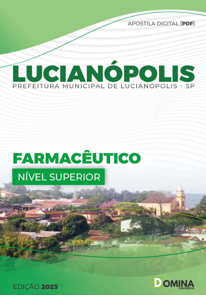 Apostila Digital Pref Lucianópolis SP 2023 Farmacêutico