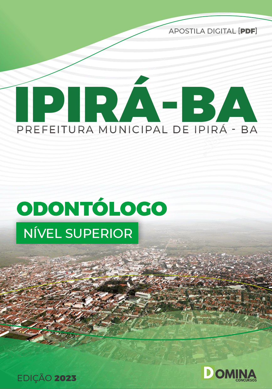 Apostila Digital Concurso Pref Ipirá BA 2023 Odontólogo