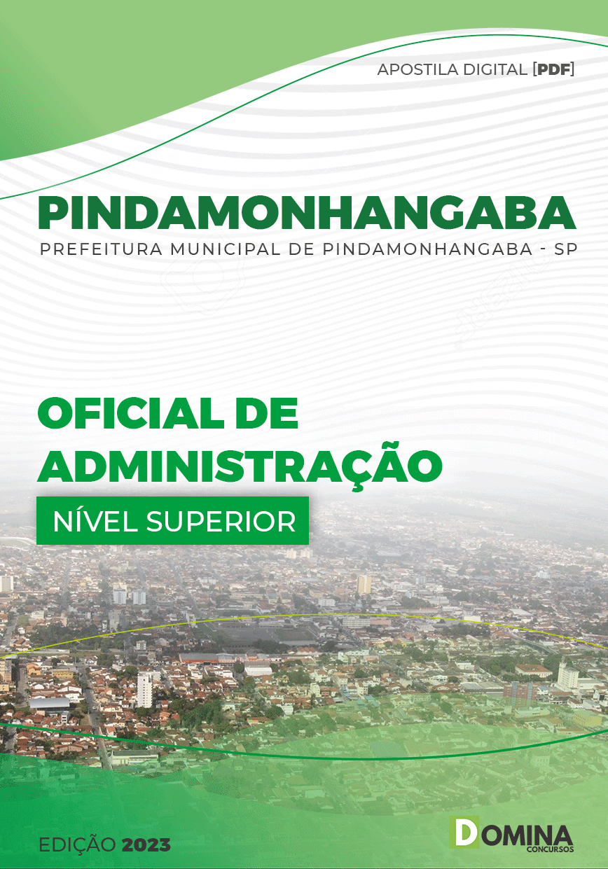 Apostila Pref Pindamonhangaba SP 2023 Oficial Administração