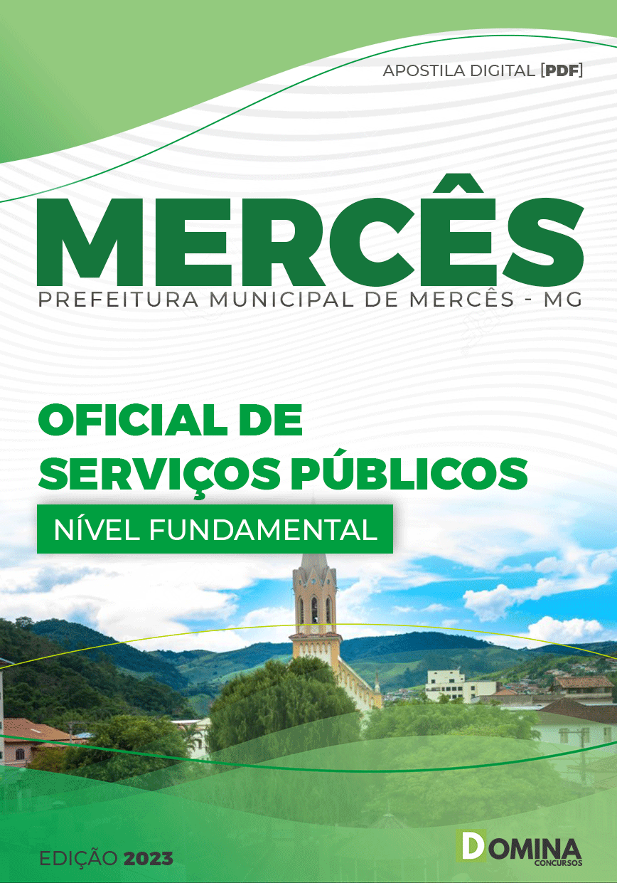 Apostila Pref Mercês MG 2023 Oficial Serviços Públicos