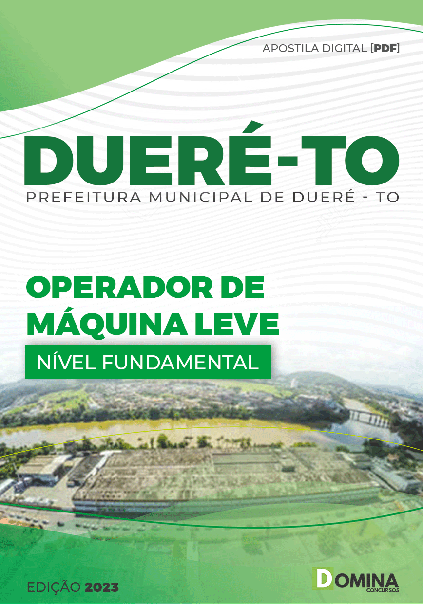 Apostila Concurso Pref Dueré TO 2023 Operador Máquina Leve