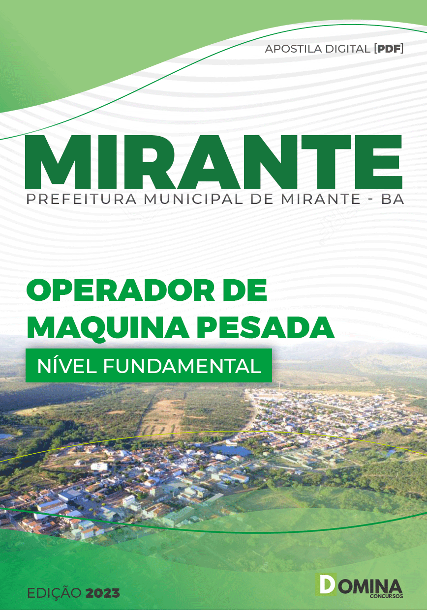 Apostila Concurso Pref Mirante BA 2023 Operador Máquinas