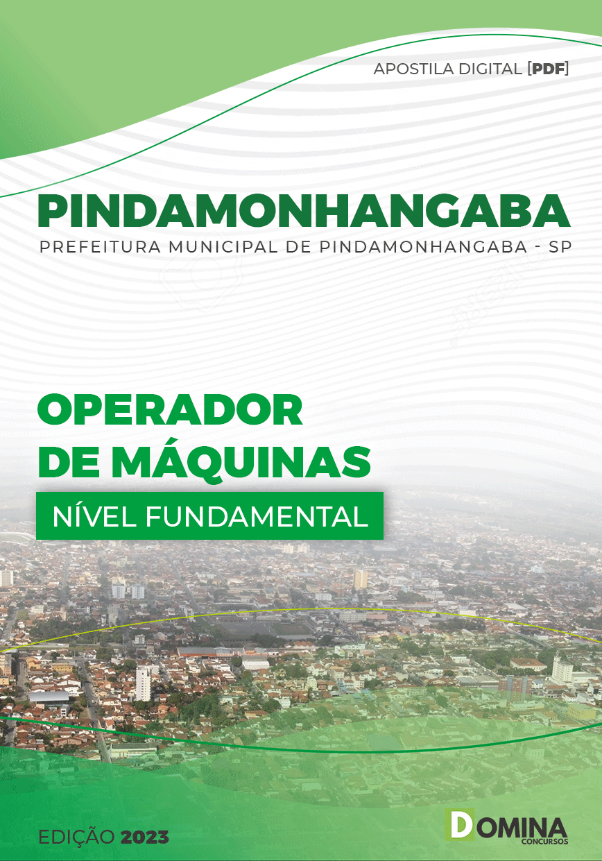 Apostila Pref Pindamonhangaba SP 2023 Operador Máquinas