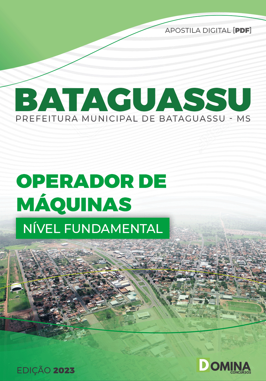 Apostila Concurso Pref Bataguassu MS 2023 Operador Máquinas