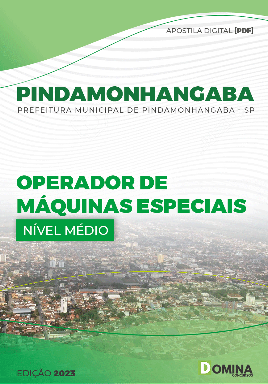 Apostila Pref Pindamonhangaba SP 2023 Operador Máquinas Especiais
