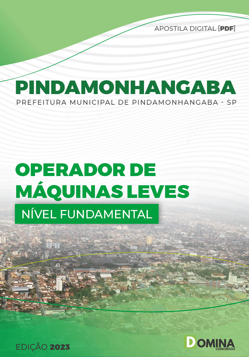 Apostila Pref Pindamonhangaba SP 2023 Operador Máquinas Leves