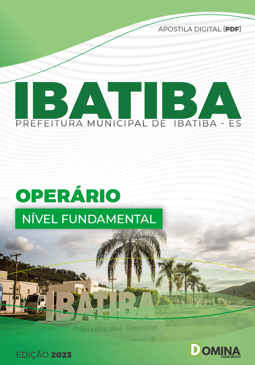 Apostila Digital Concurso Pref Ibatiba ES 2023 Operário
