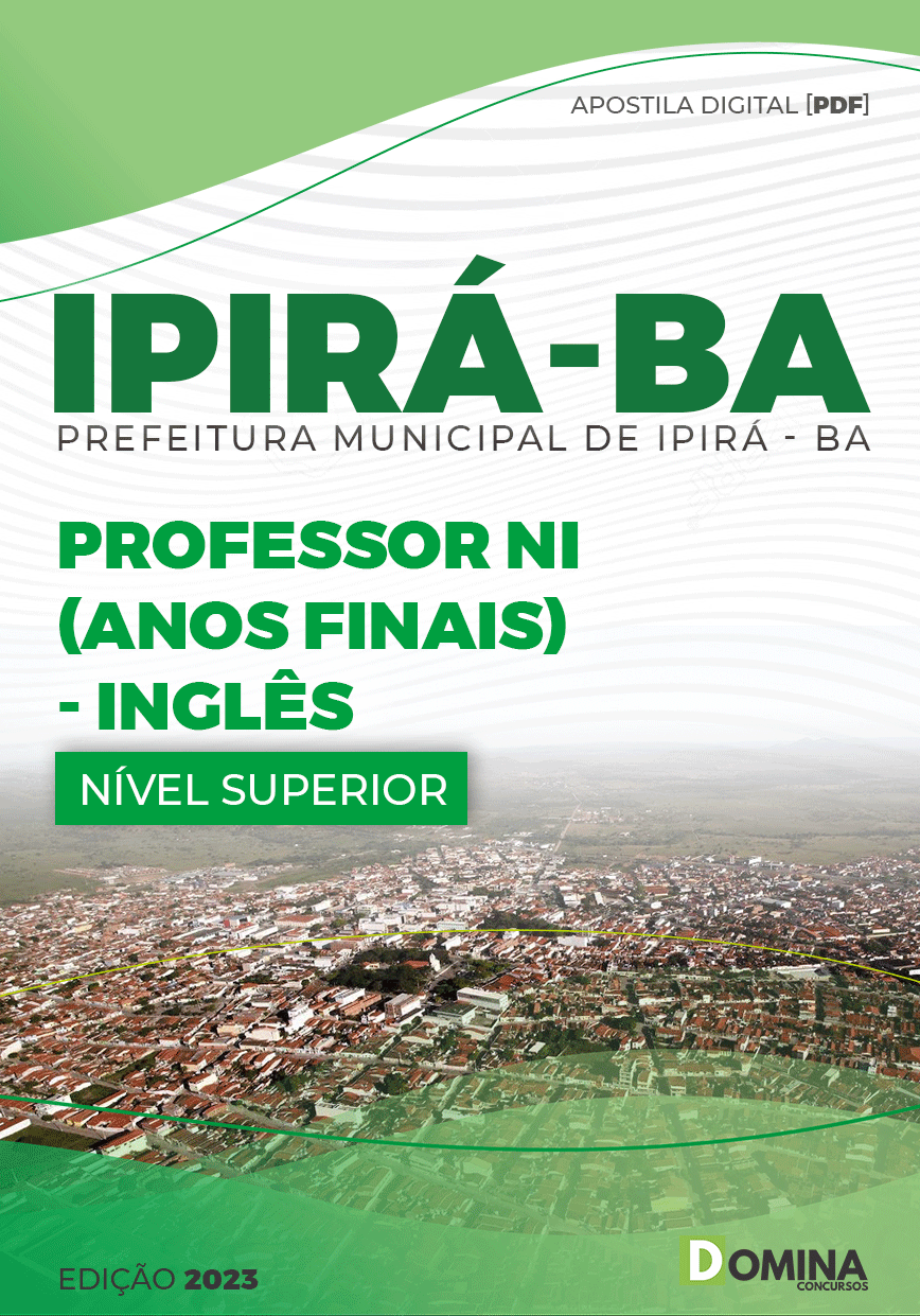 Apostila Concurso Pref Ipirá BA 2023 Professor Inglês