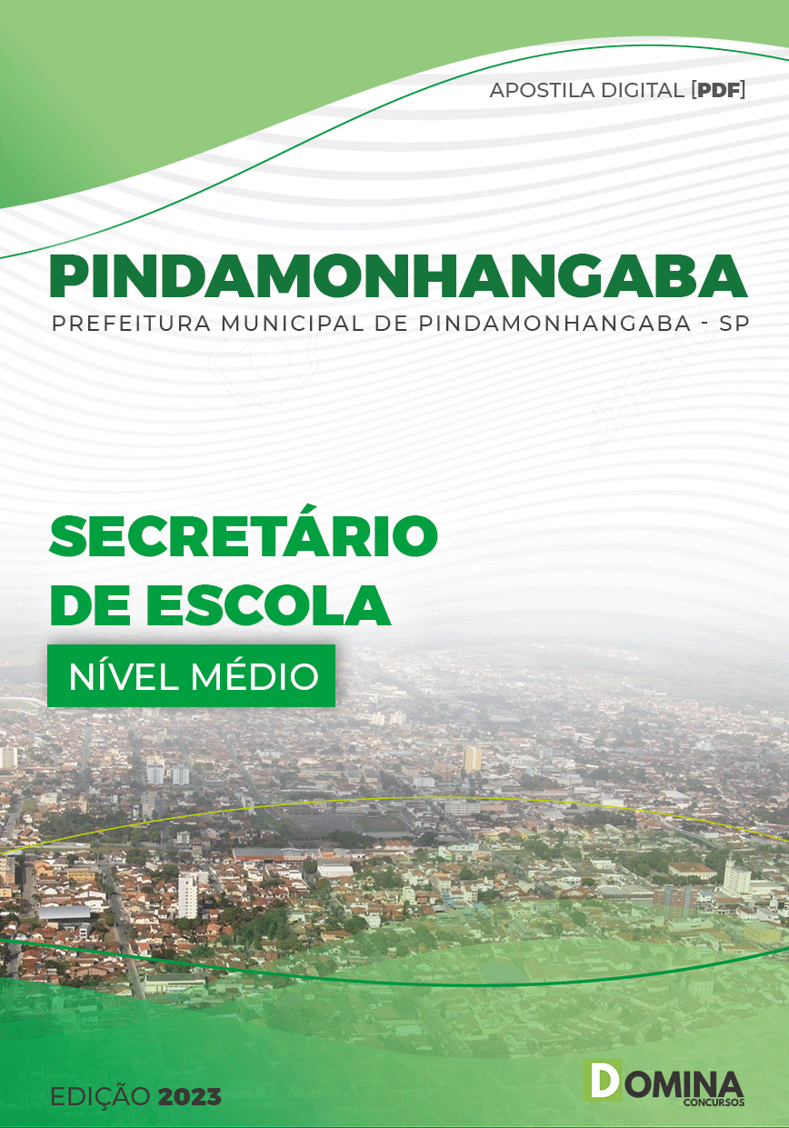 Apostila Pref Pindamonhangaba SP 2023 Secretário Escola